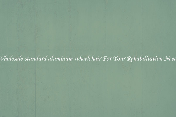 Wholesale standard aluminum wheelchair For Your Rehabilitation Needs