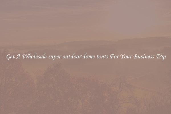 Get A Wholesale super outdoor dome tents For Your Business Trip