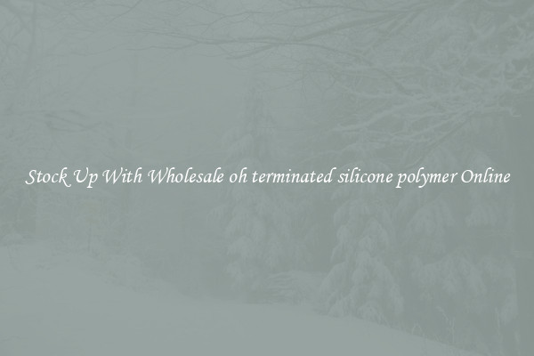 Stock Up With Wholesale oh terminated silicone polymer Online
