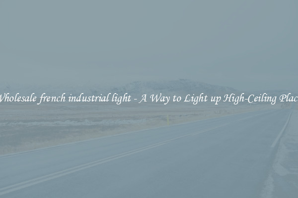 Wholesale french industrial light - A Way to Light up High-Ceiling Places