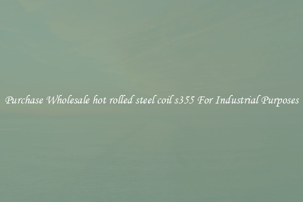 Purchase Wholesale hot rolled steel coil s355 For Industrial Purposes