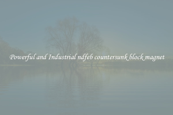 Powerful and Industrial ndfeb countersunk block magnet