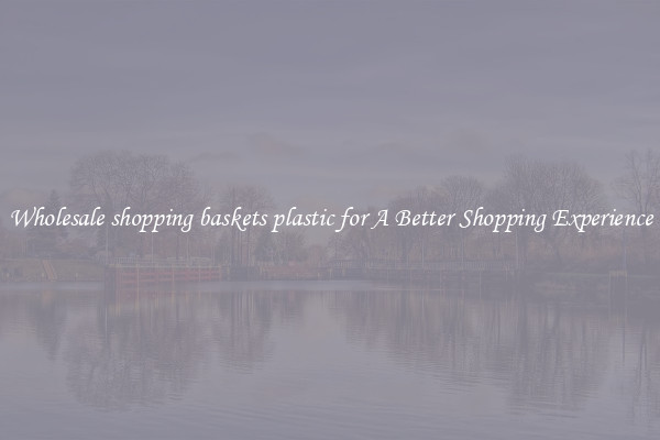 Wholesale shopping baskets plastic for A Better Shopping Experience