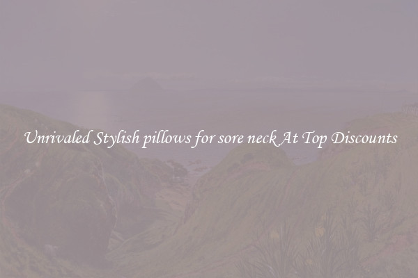 Unrivaled Stylish pillows for sore neck At Top Discounts